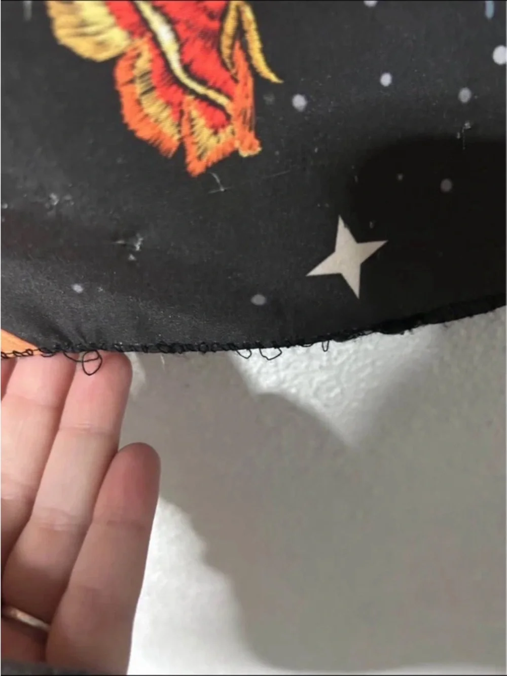 Celestial Moon Phase Tapestry - Black with Coral Moons & Botanical Border